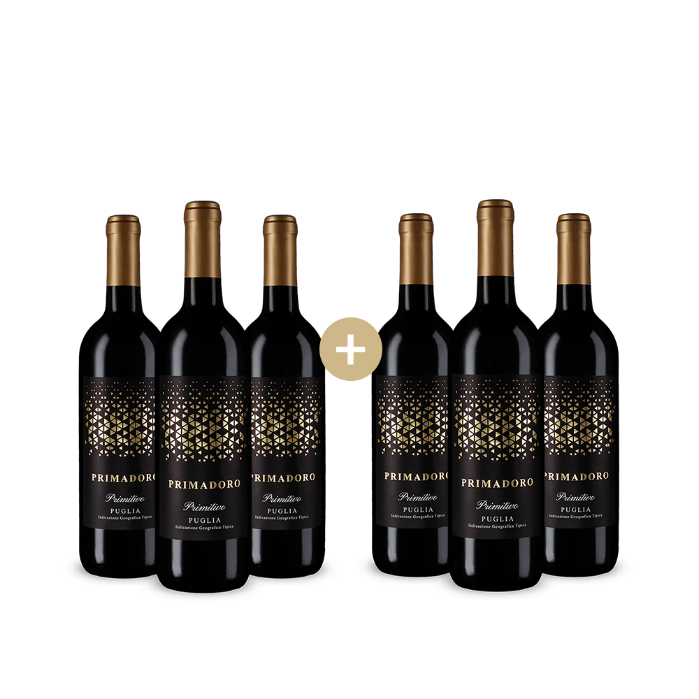 3+3 lahve Primadoro Primitivo 2024 – Gold