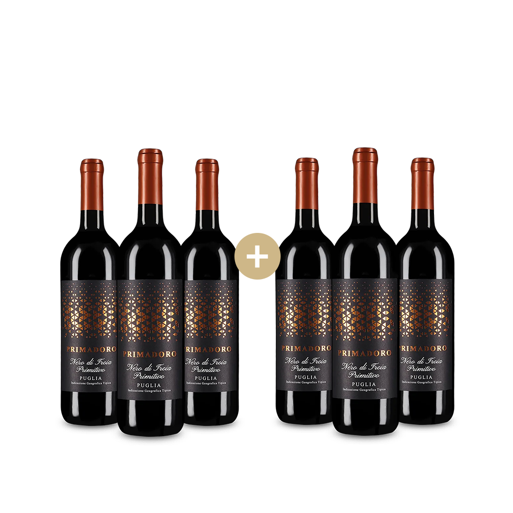 3+3 lahve Primadoro Nero di Troia Primitivo 2024 – Gold