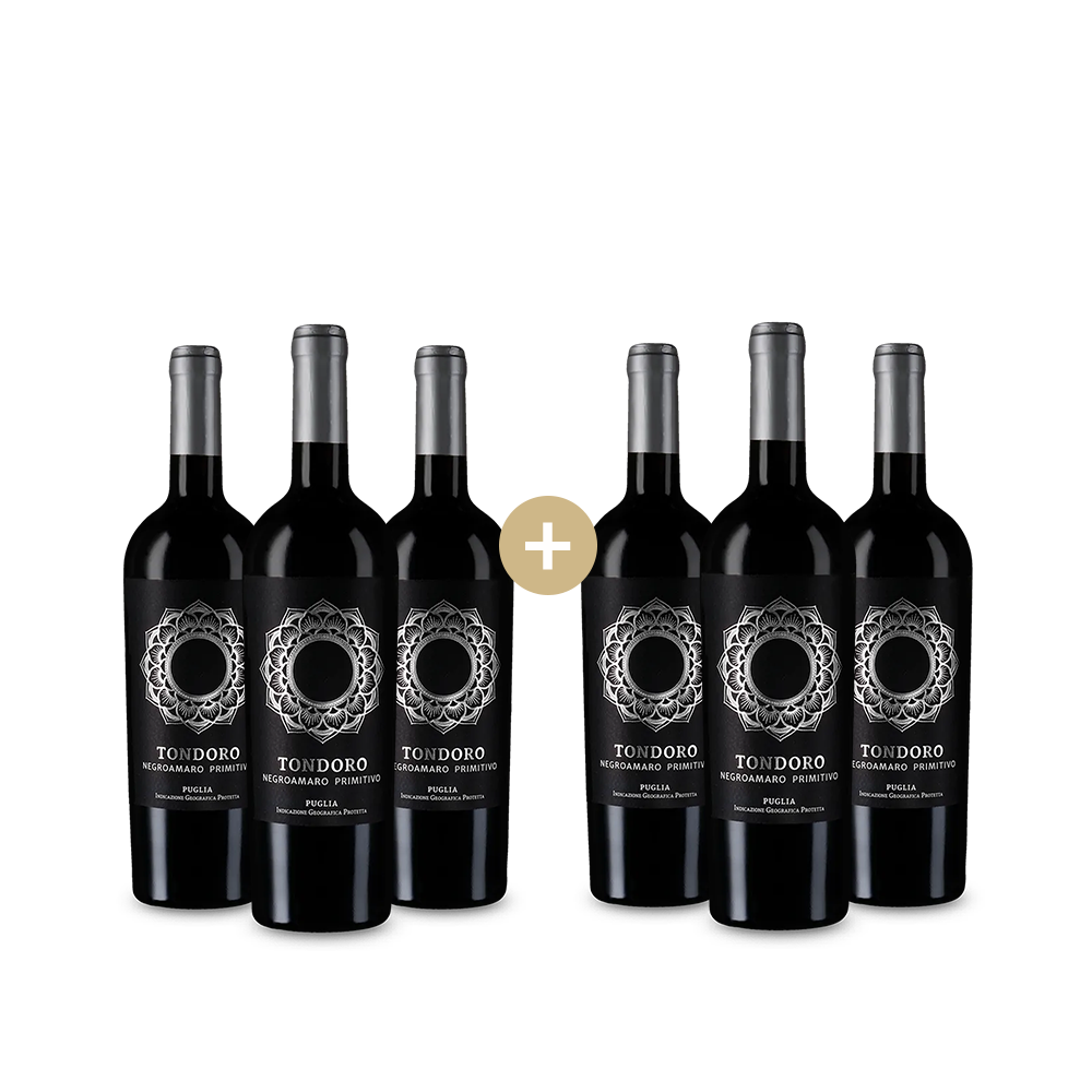 3+3 lahve Tondoro Negroamaro Primitivo 2023 – Gold