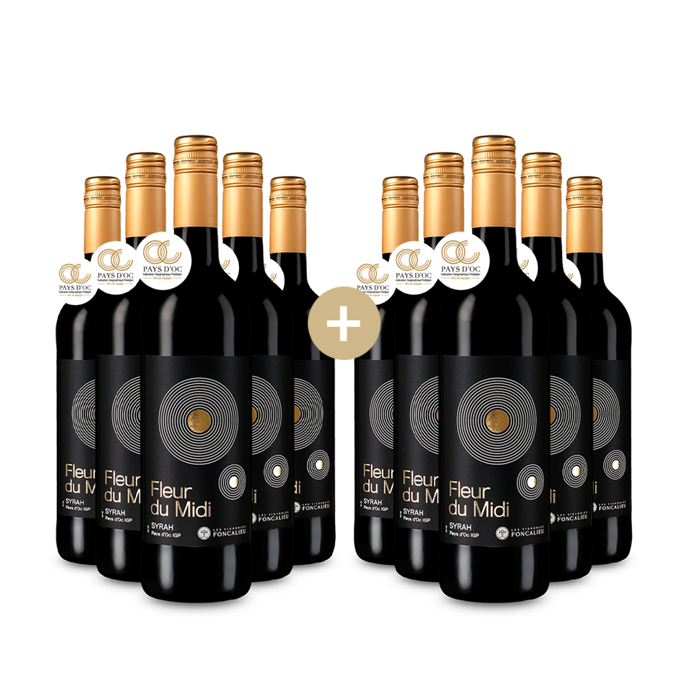 5+5 lahví Fleur du Midi Syrah 2023 – Gold