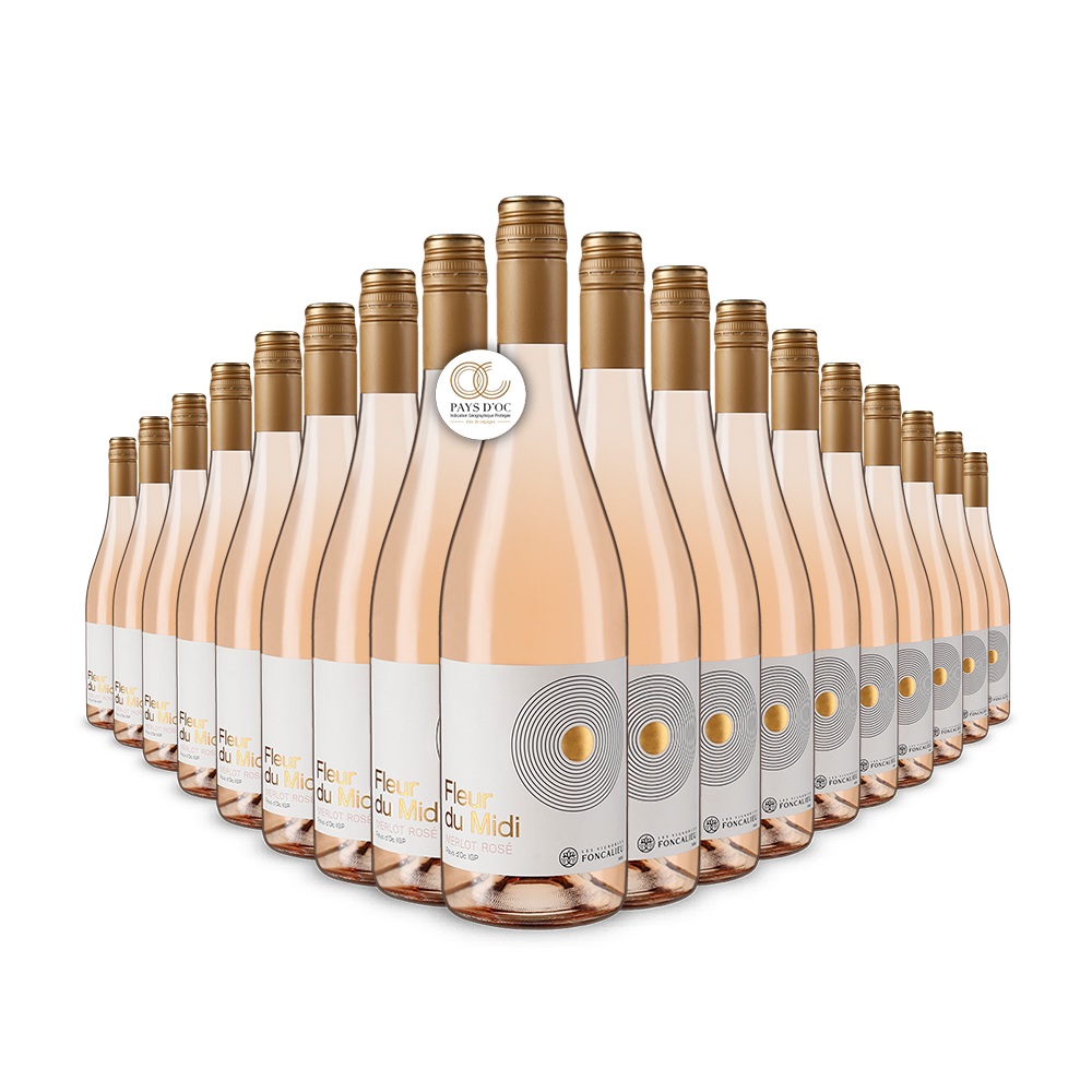18 lahví Fleur du Midi Merlot Rosé 2024 – Gold