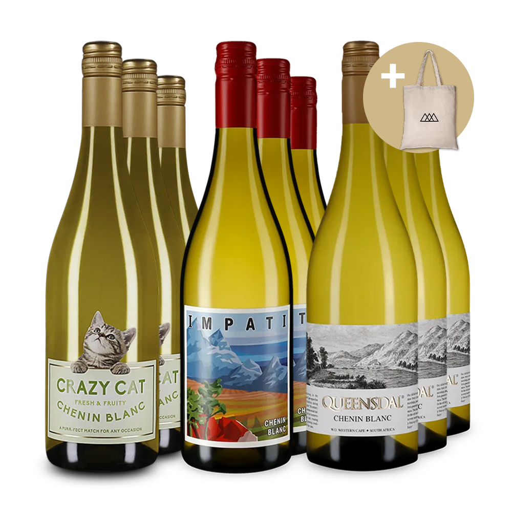 Hvězdný Chenin-Blanc v balení 3x3 + látková taška – Gold