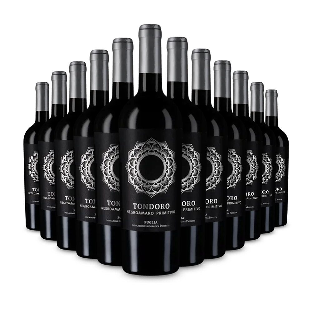 12 lahví Tondoro Negroamaro Primitivo 2023 – Gold
