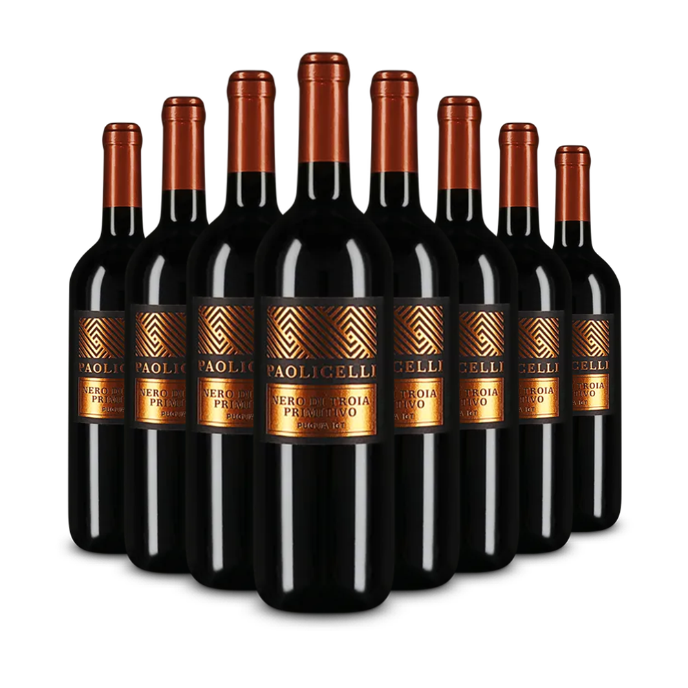 8 lahví Paolicelli Nero di Troia Primitivo 2024 – Gold
