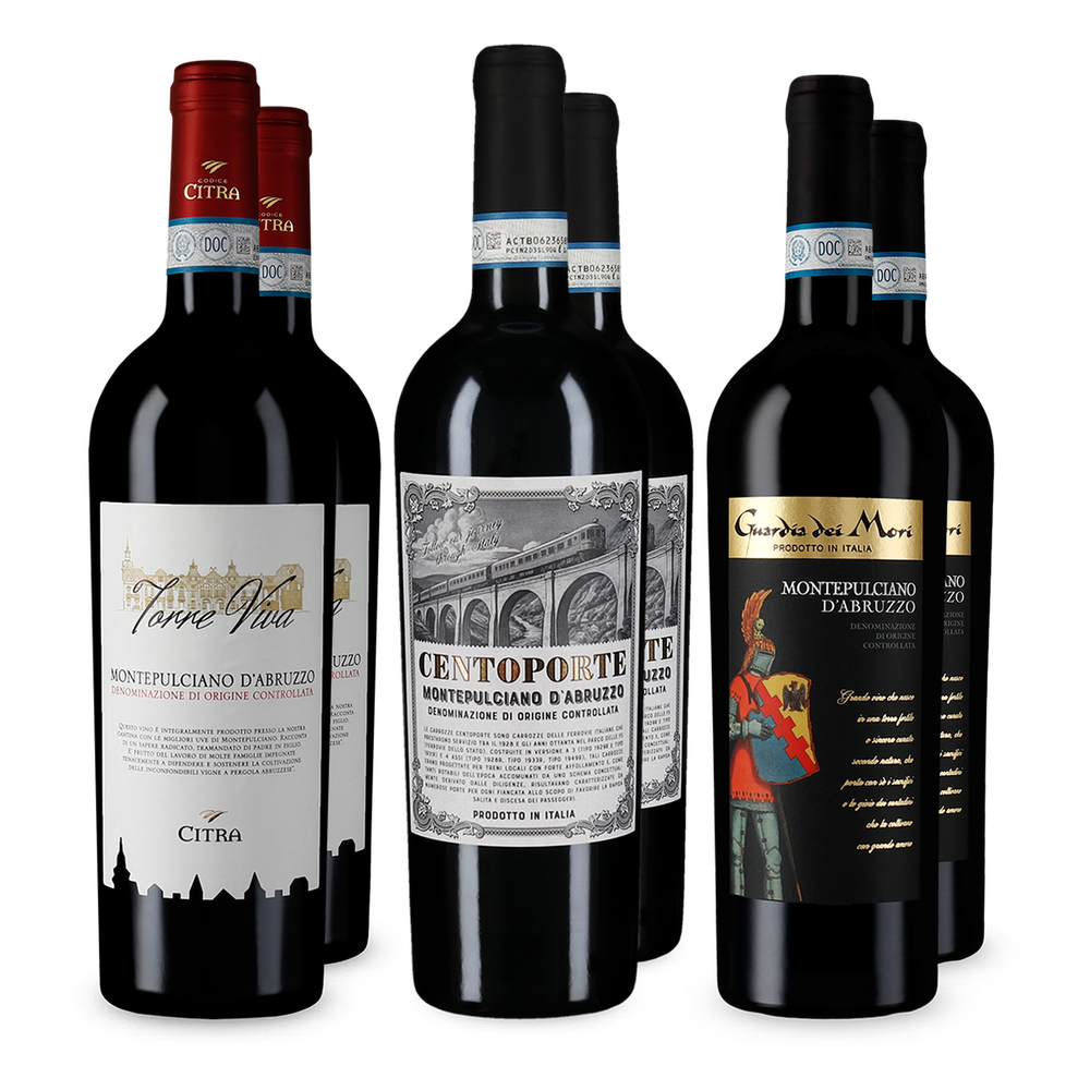 Montepulciano d'Abruzzo v degustačním balení
