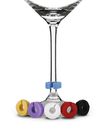 Kulaté rozlišovače na víno po 6 ks