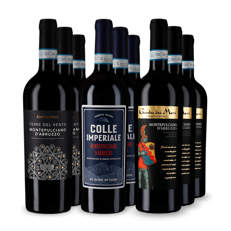 Oceněné zlatem: Montepulciano d'Abruzzo v balení 3x3