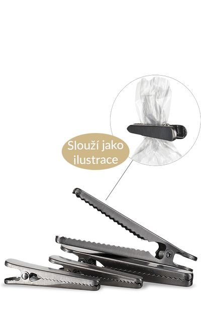 Vínokrál klipy z nerezové oceli ve dvou velikostech v sadě po 4 kusech