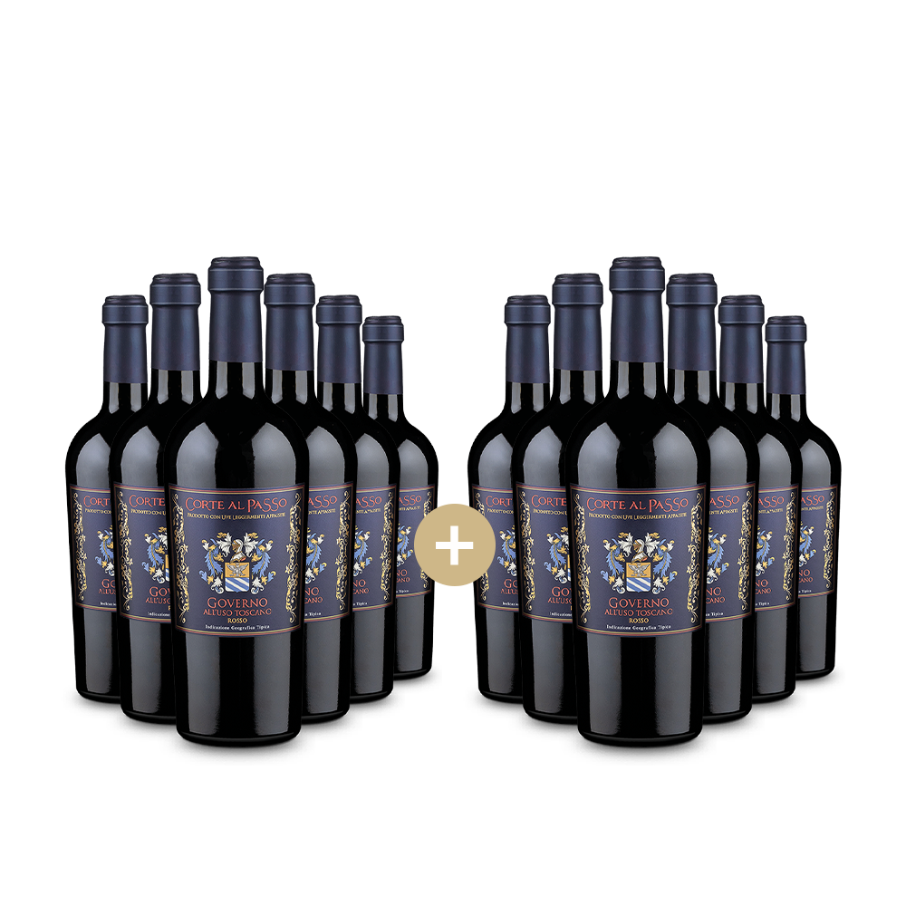 6+6 lahví Corte al Passo Governo All'Uso Toscano 2023 – Gold