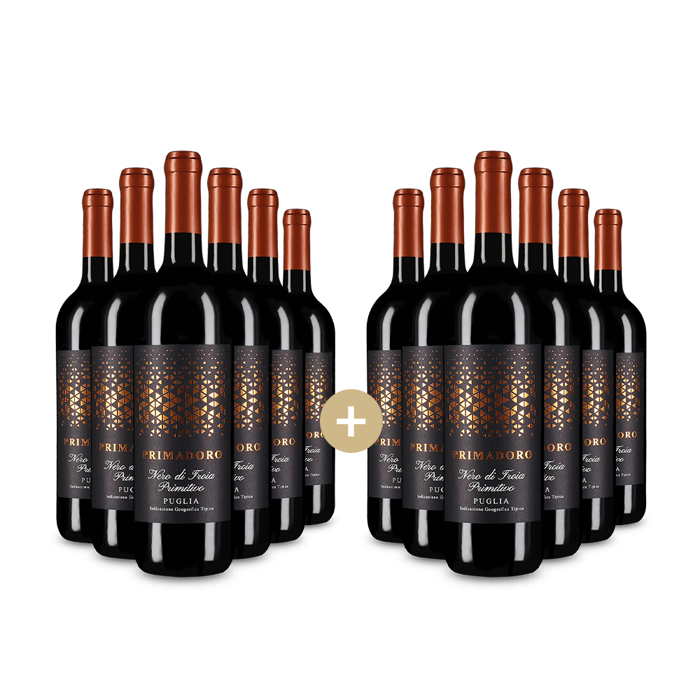 6+6 lahví Primadoro Nero di Troia Primitivo 2024 – Gold