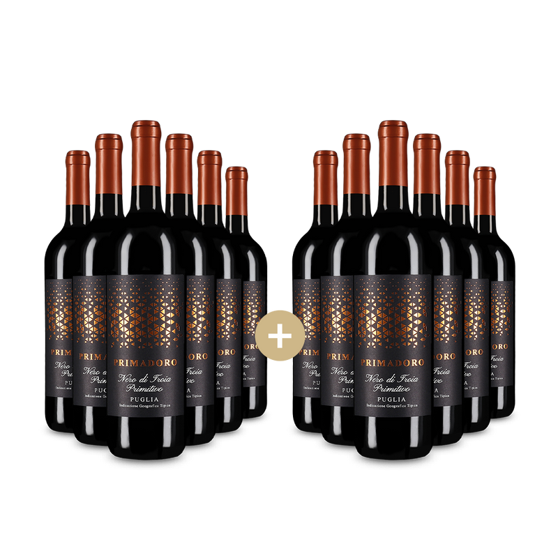 6+6 lahví Primadoro Nero di Troia Primitivo 2024 – Gold