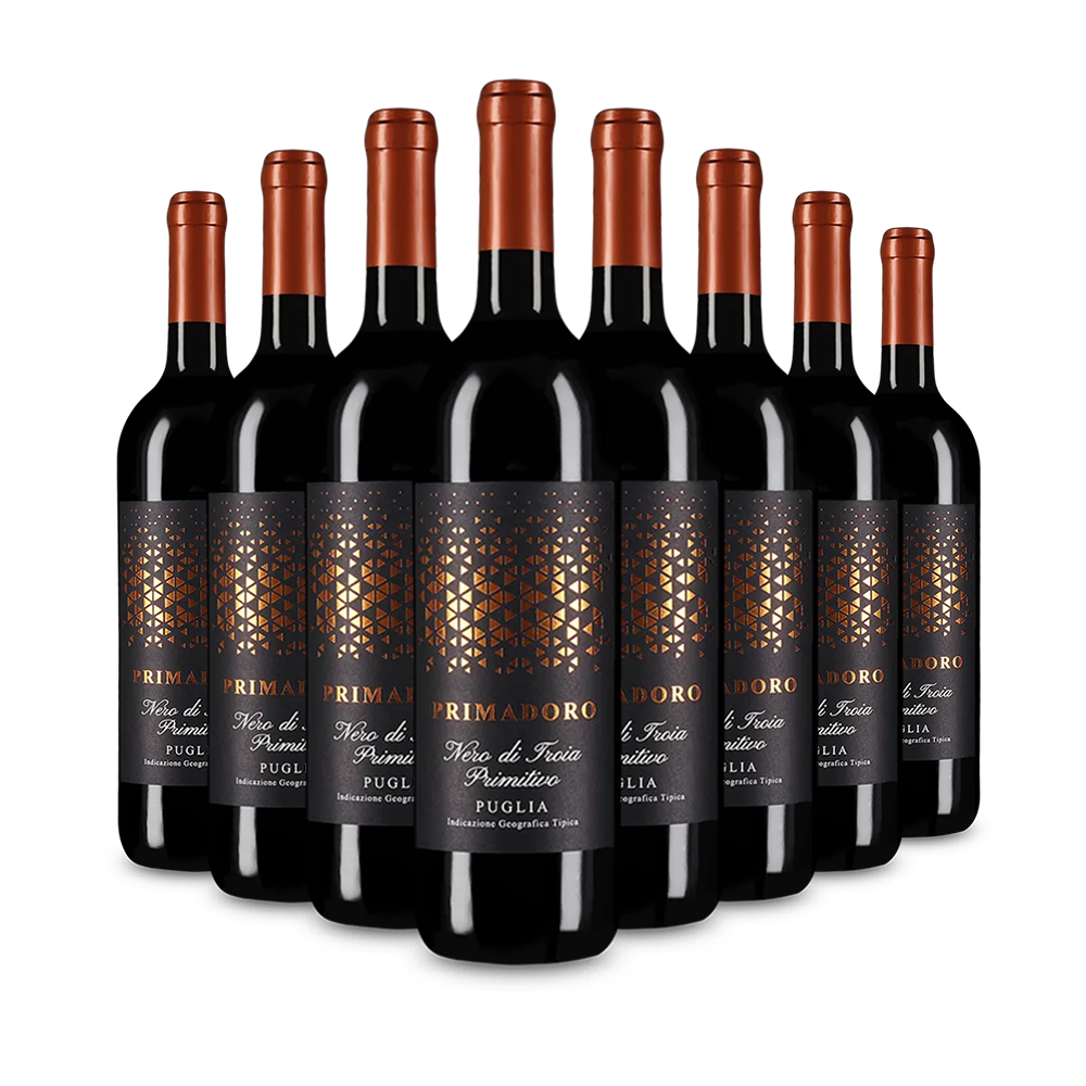 8 lahví Primadoro Nero di Troia Primitivo 2024 – Gold