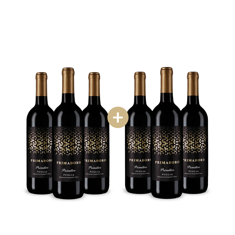 3+3 lahve Primadoro Primitivo 2024 – Gold