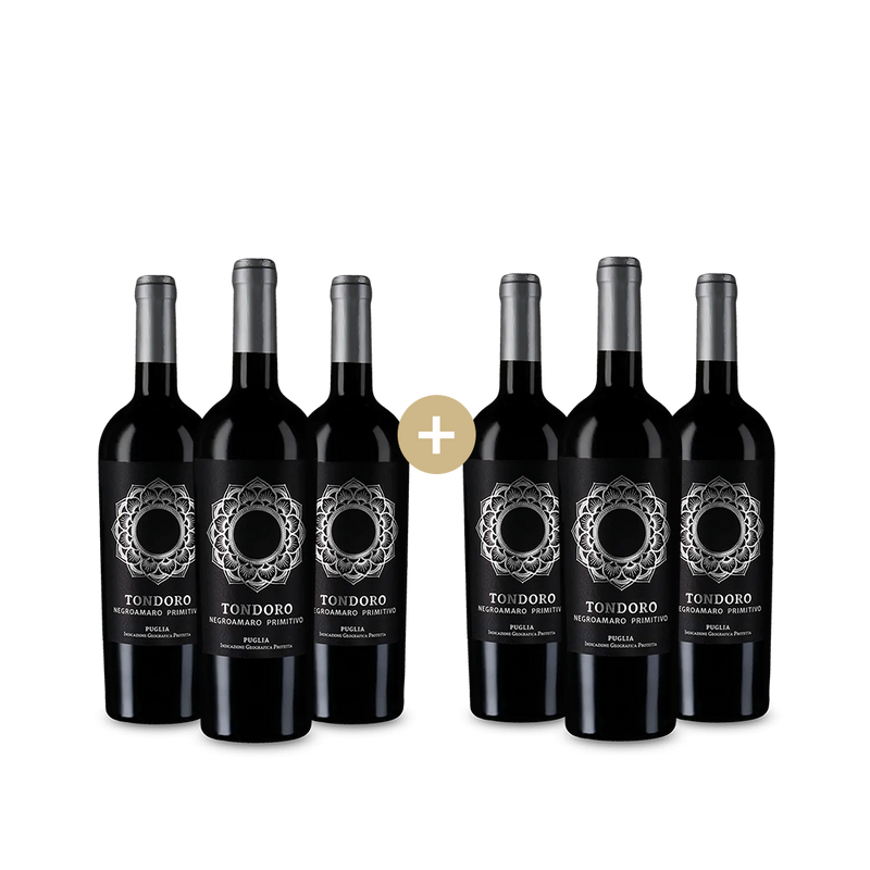 3+3 lahve Tondoro Negroamaro Primitivo 2023 – Gold