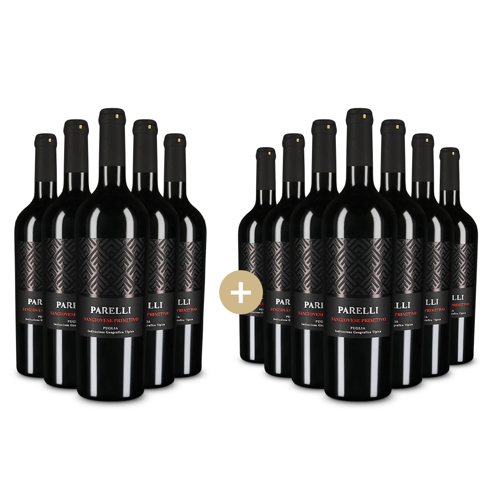 5+7 lahví Parelli Sangiovese Primitivo 2024 – Gold