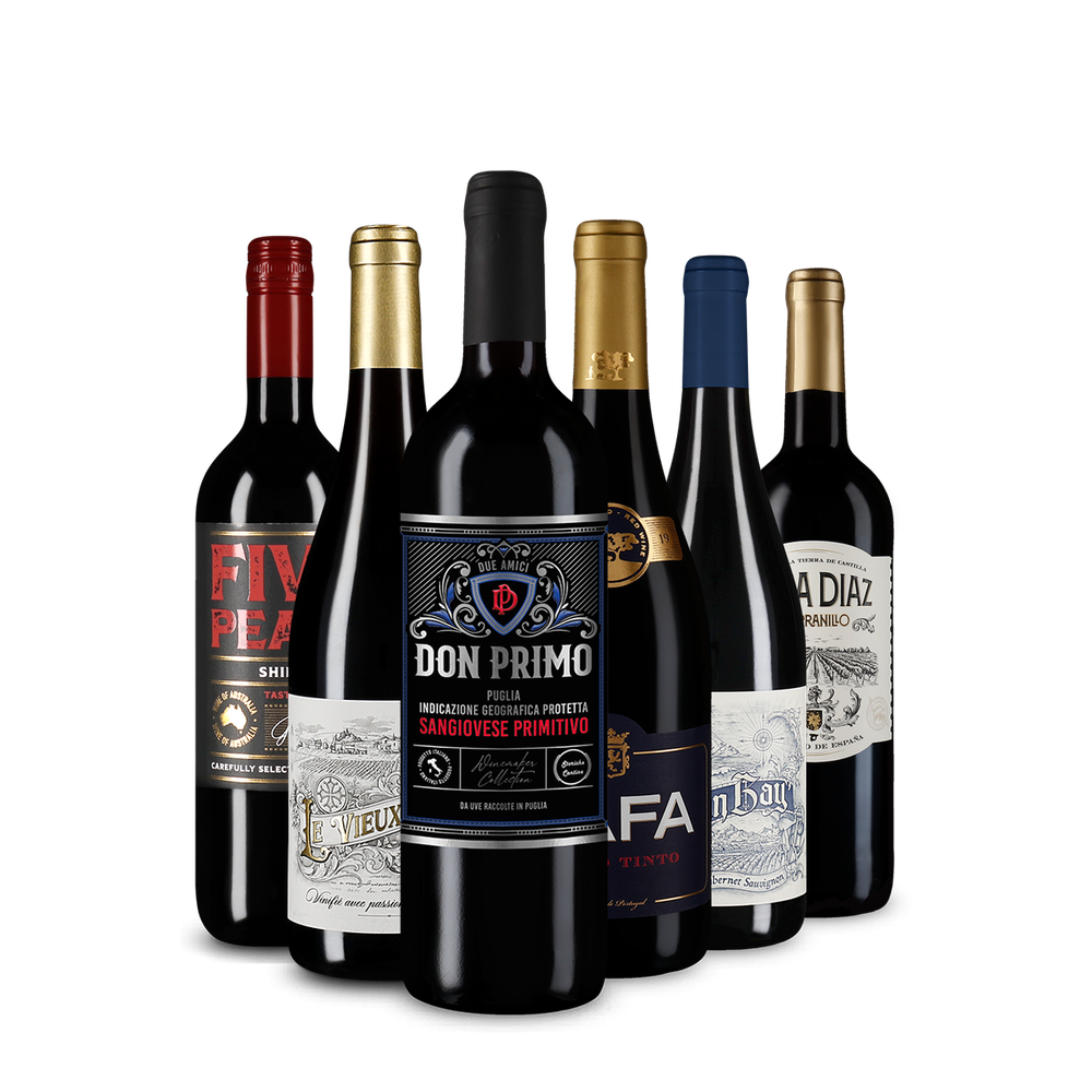 Červená vína roku 2025 v degustačním balení po 6 kusech