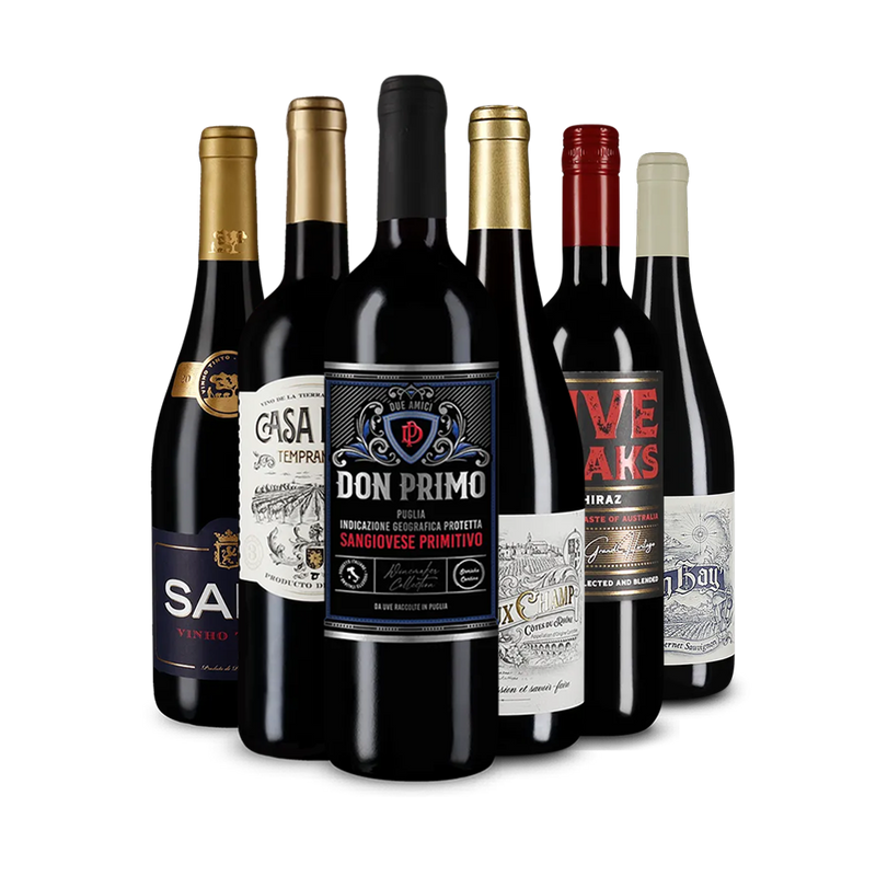 Červená vína roku 2025 v degustačním balení po 6 kusech