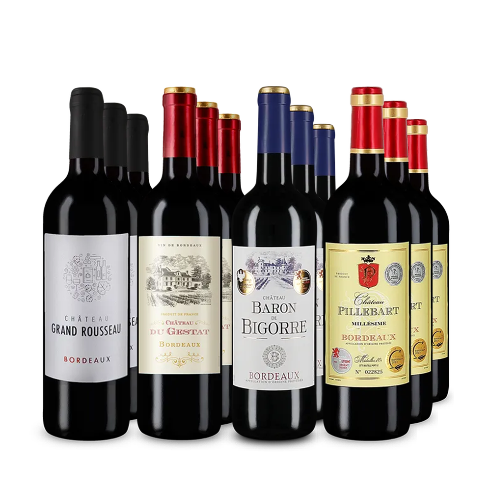 Sváteční Bordeaux v balení 4x3 – Gold