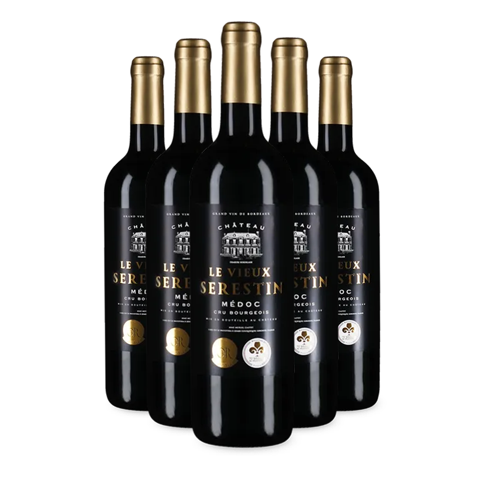 5 lahví Médoc Cru Bourgeois 2020 – Gold