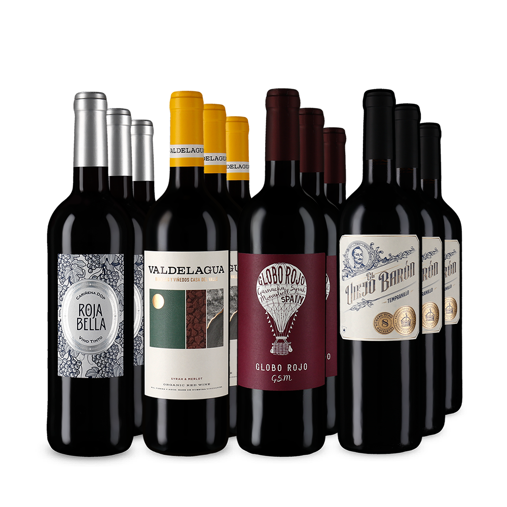 Španělské červené hvězdy v balení 4x3 – Gold