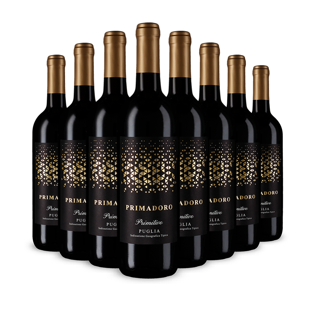 8 lahví Primadoro Primitivo 2024 – Gold