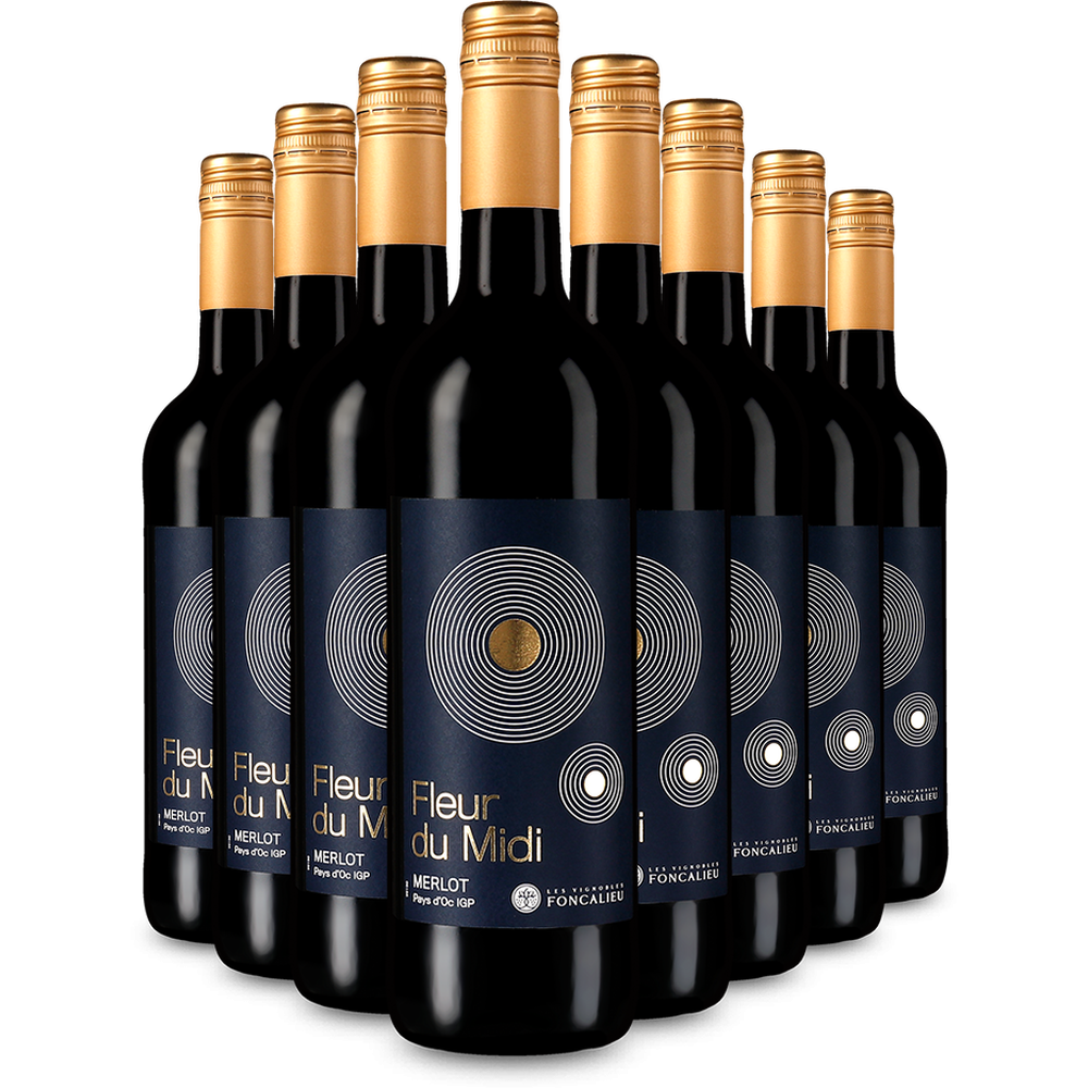 8 lahví Fleur du Midi Merlot 2024 – Gold