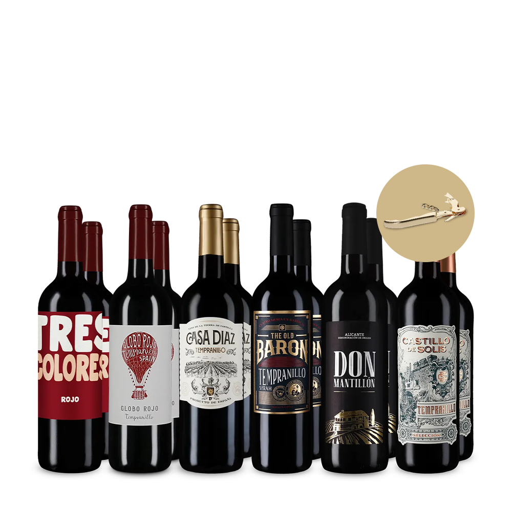 Španělské červené hvězdy v balení 6x2 + zlatý čísničný nůž – Gold