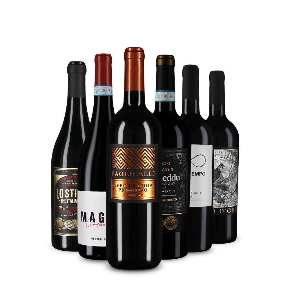 Italské červené hvězdy v balení po 6 kusech – Gold