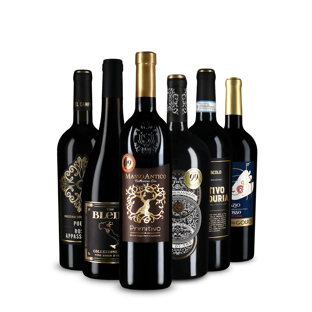 99 bodů od Maroniho: Italská červená vína v balení po 6 kusech – Gold