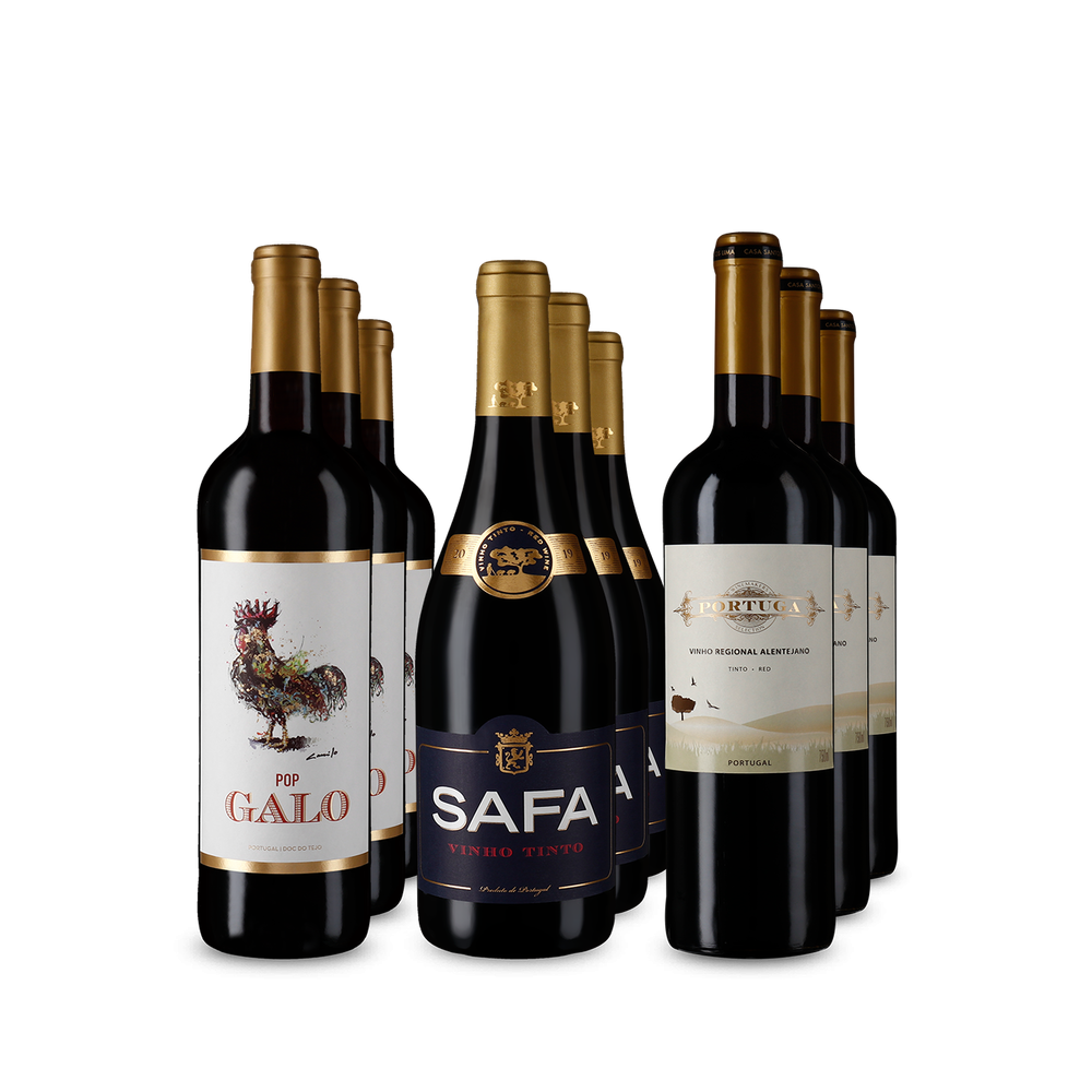 Hvězdná červená vína z Portugalska v balení 3x3 – Gold