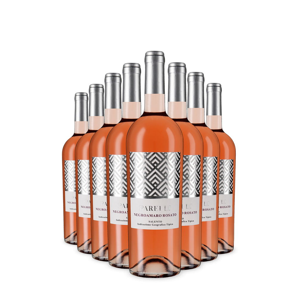 8 lahví Parelli Negroamaro Rosato 2025