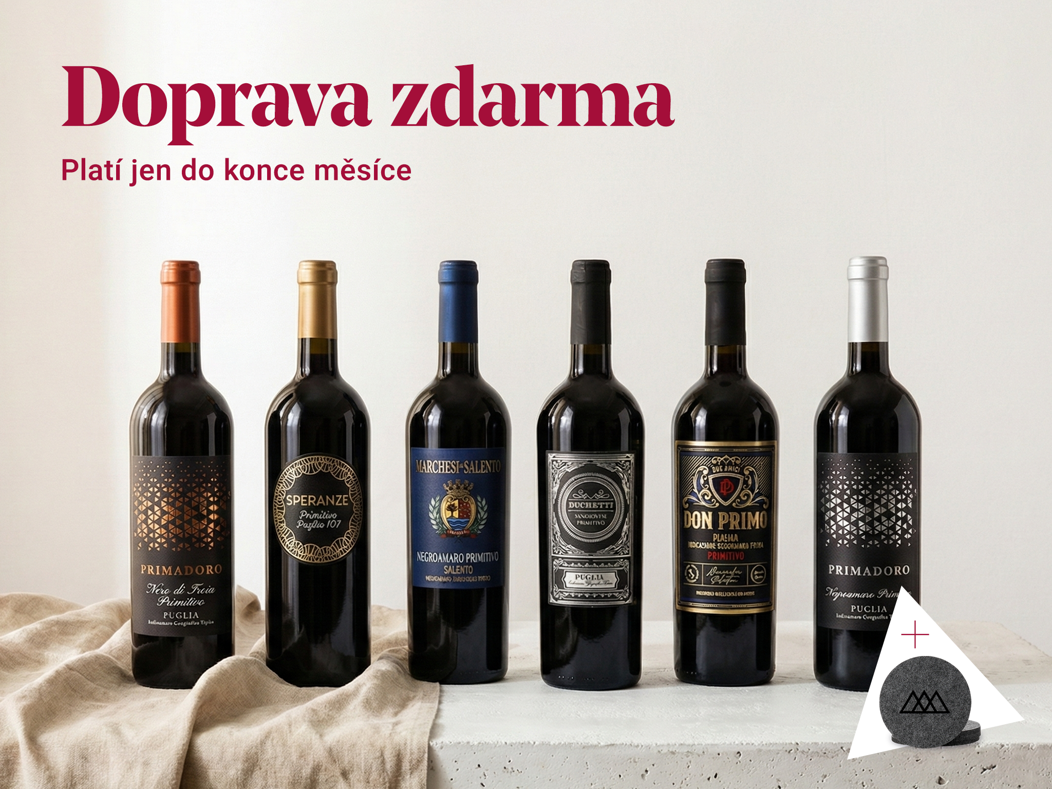 Hvězdná Primitiva v balení po 6 kusech + filcové podtácky